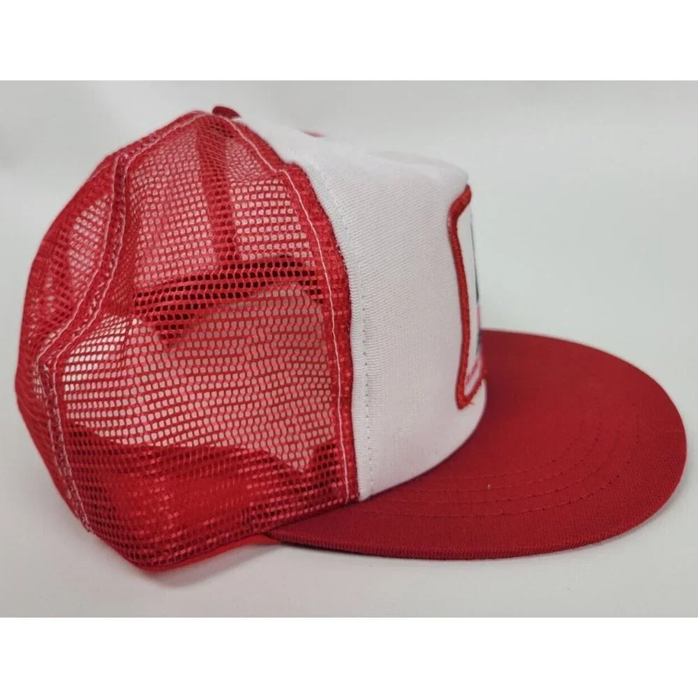 Vintage McKay Empire Plow Company Red White Mesh Snapback Trucker Hat‎ RCC USA